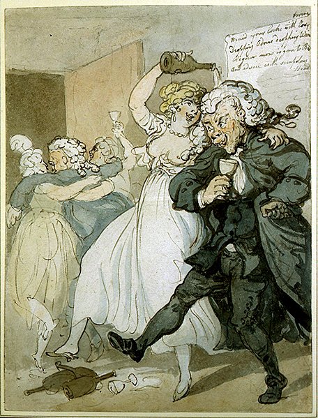 Láska a zákon (akvarel na papíře) od Thomas Rowlandson