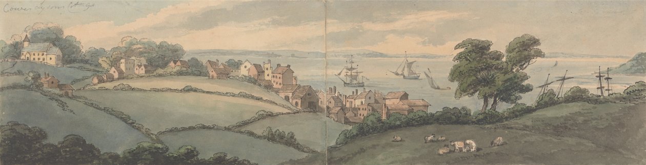 Lysonova chata, Cowes, Isle of Wight od Thomas Rowlandson