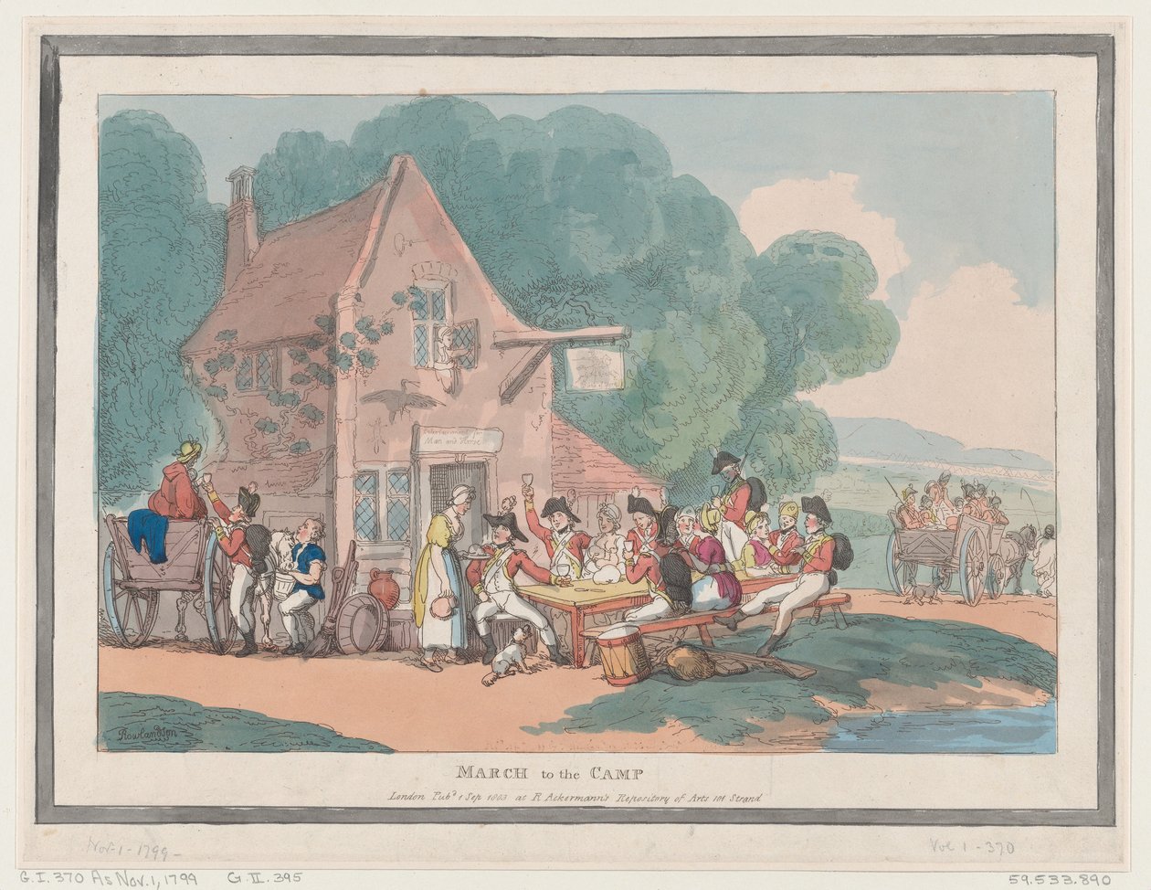Pochod do tábora, 1. září 1803, 1. září 1803. od Thomas Rowlandson