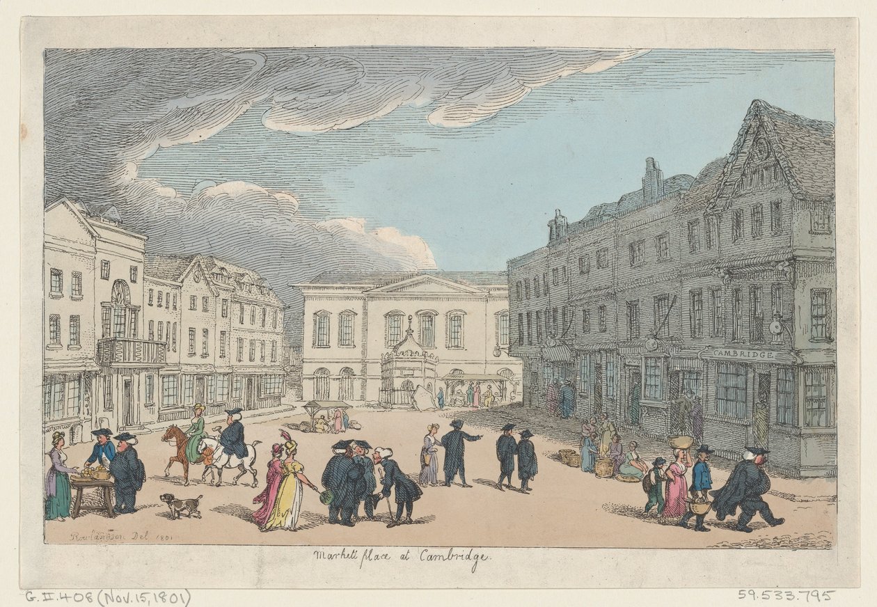 Tržiště v Cambridge, 15. listopadu 1801, 15. listopadu 1801. od Thomas Rowlandson