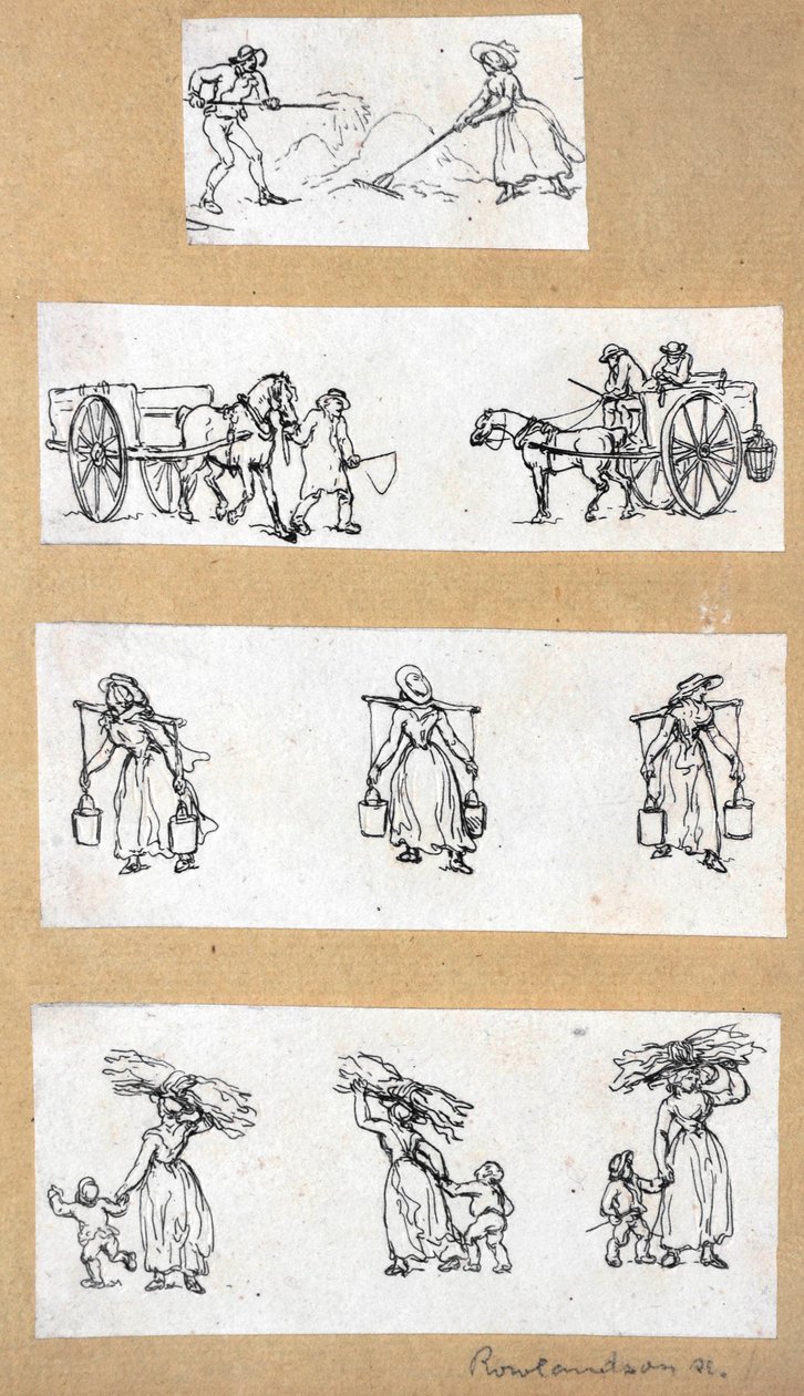 Miniaturní studie (lept) od Thomas Rowlandson
