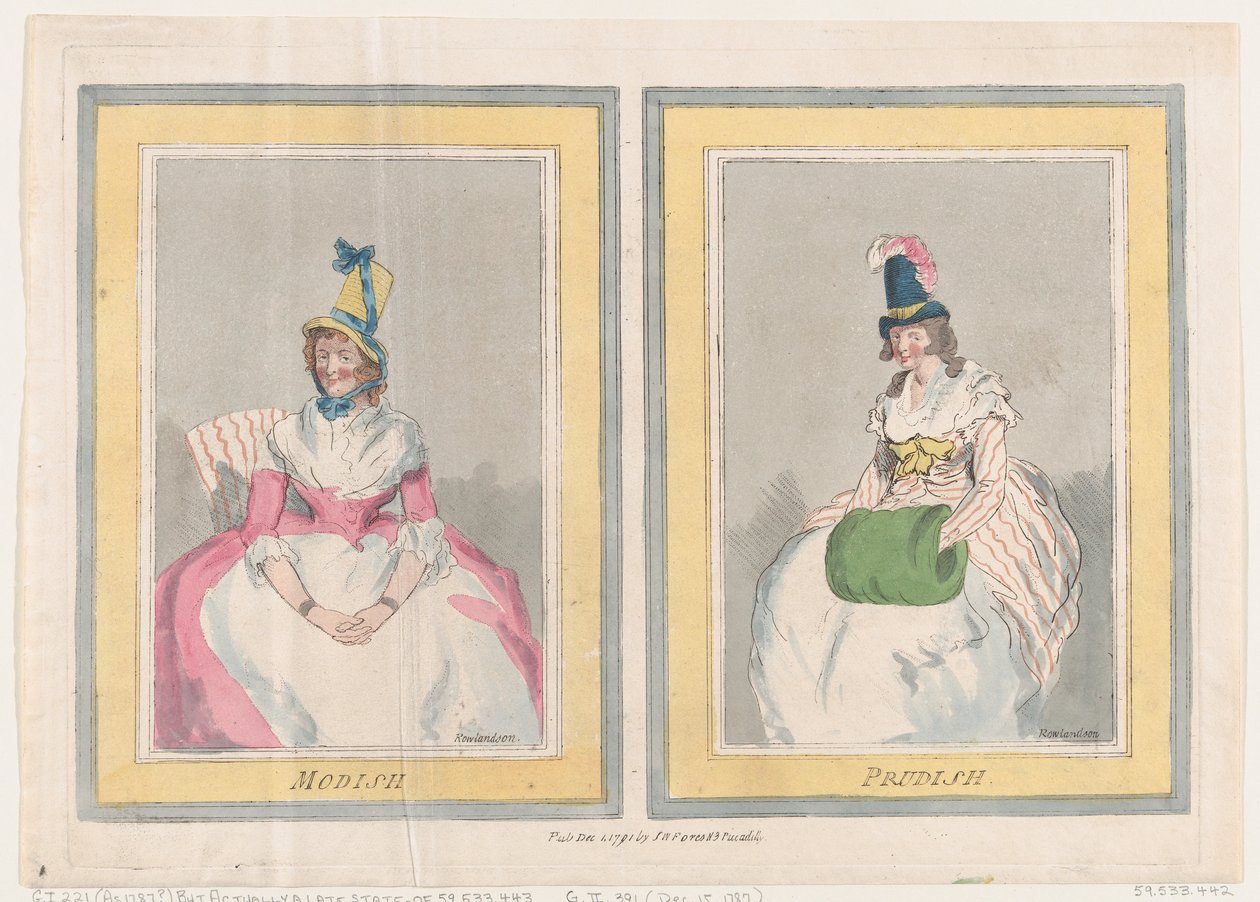 Modish a Prudish, 1. prosince 1791, 1. prosince 1791. od Thomas Rowlandson