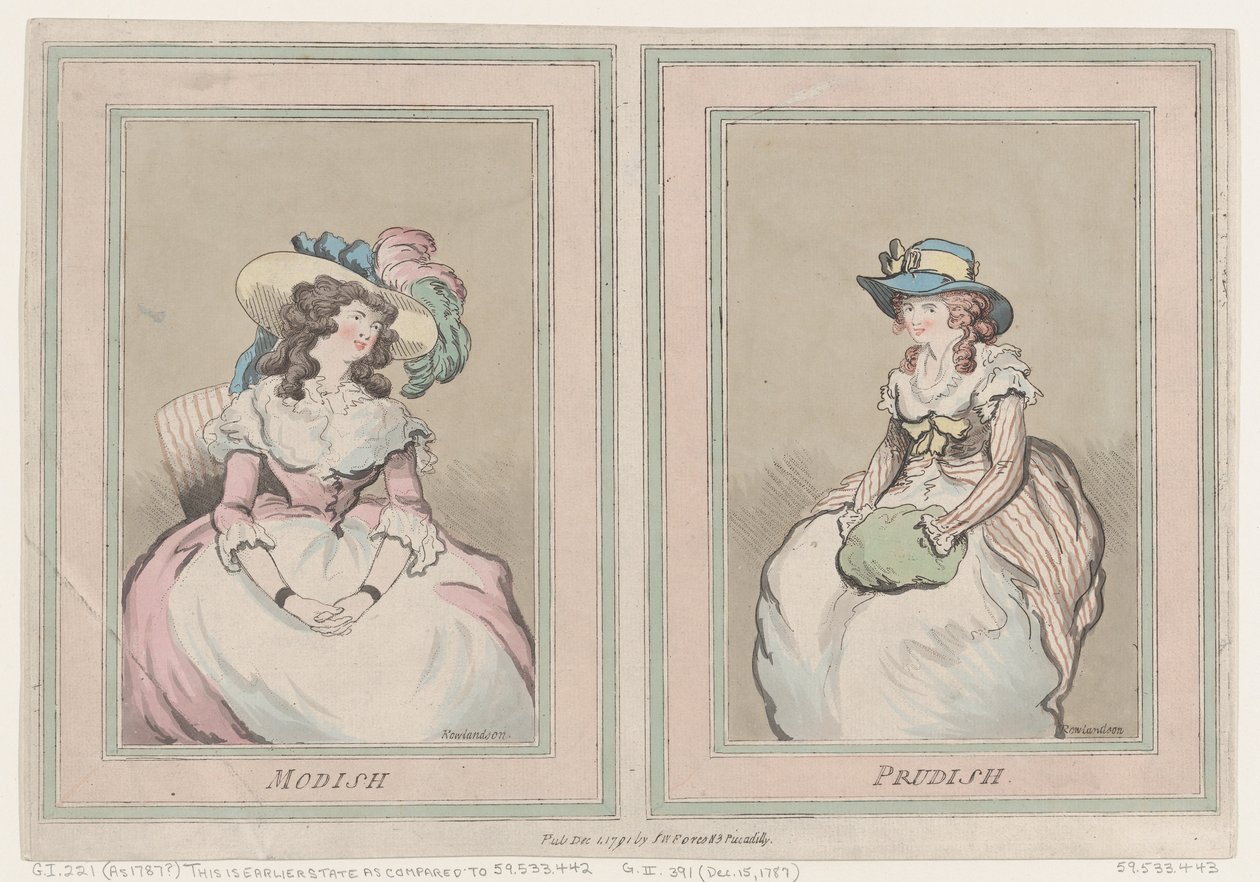 Modish a Prudish, 1. prosince 1791, 1. prosince 1791. od Thomas Rowlandson