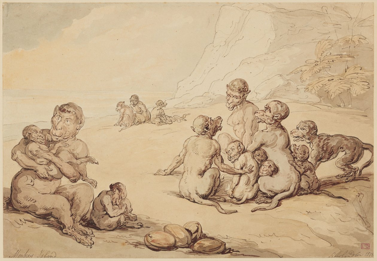 Opičí ostrov od Thomas Rowlandson