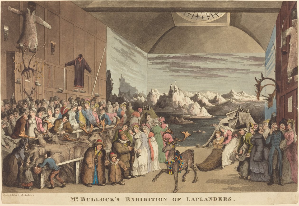 Výstava Laponců pana Bullocka od Thomas Rowlandson