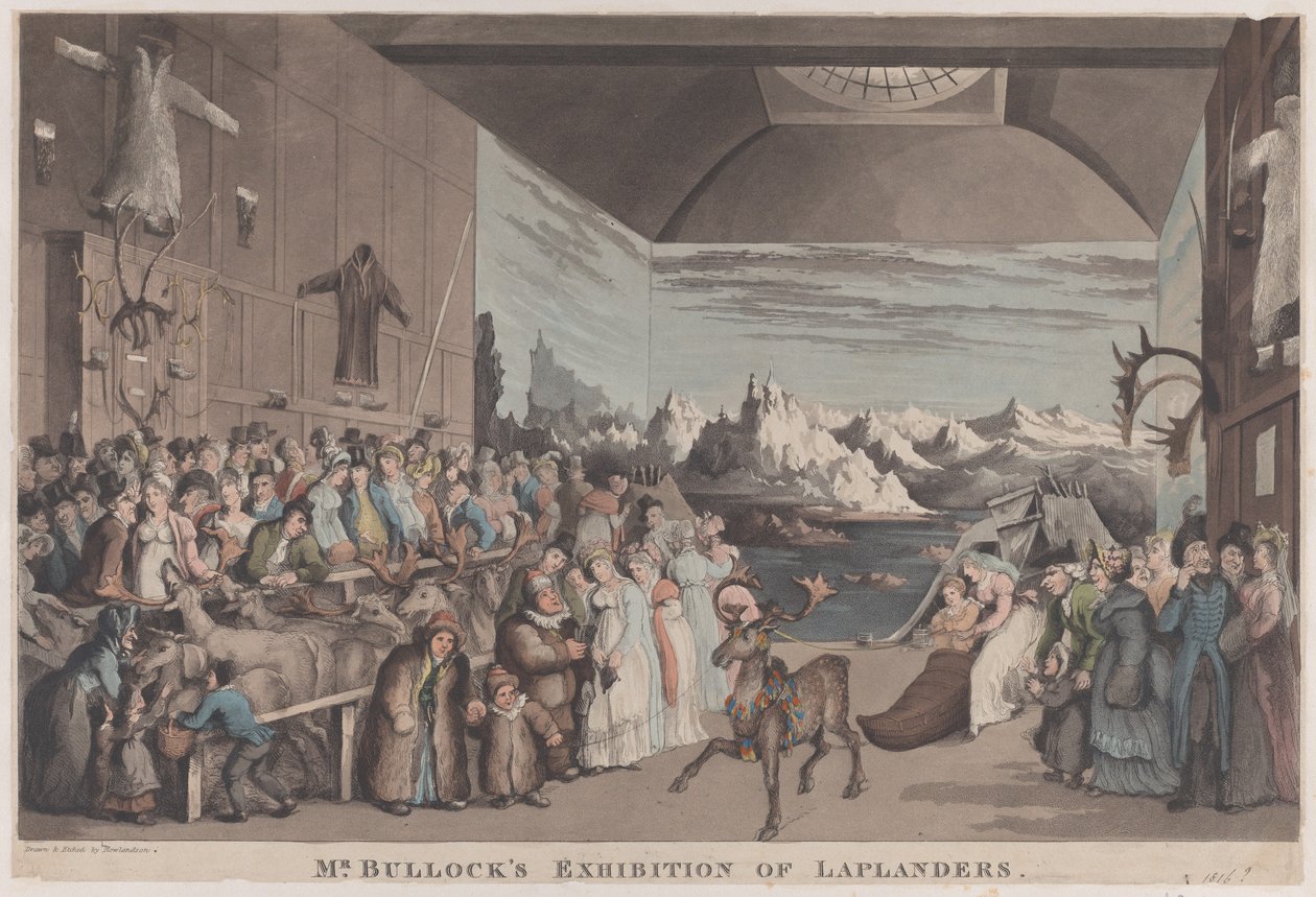 Výstava Laponců pana Bullocka, 8. února 1822., 8. února 1822. od Thomas Rowlandson