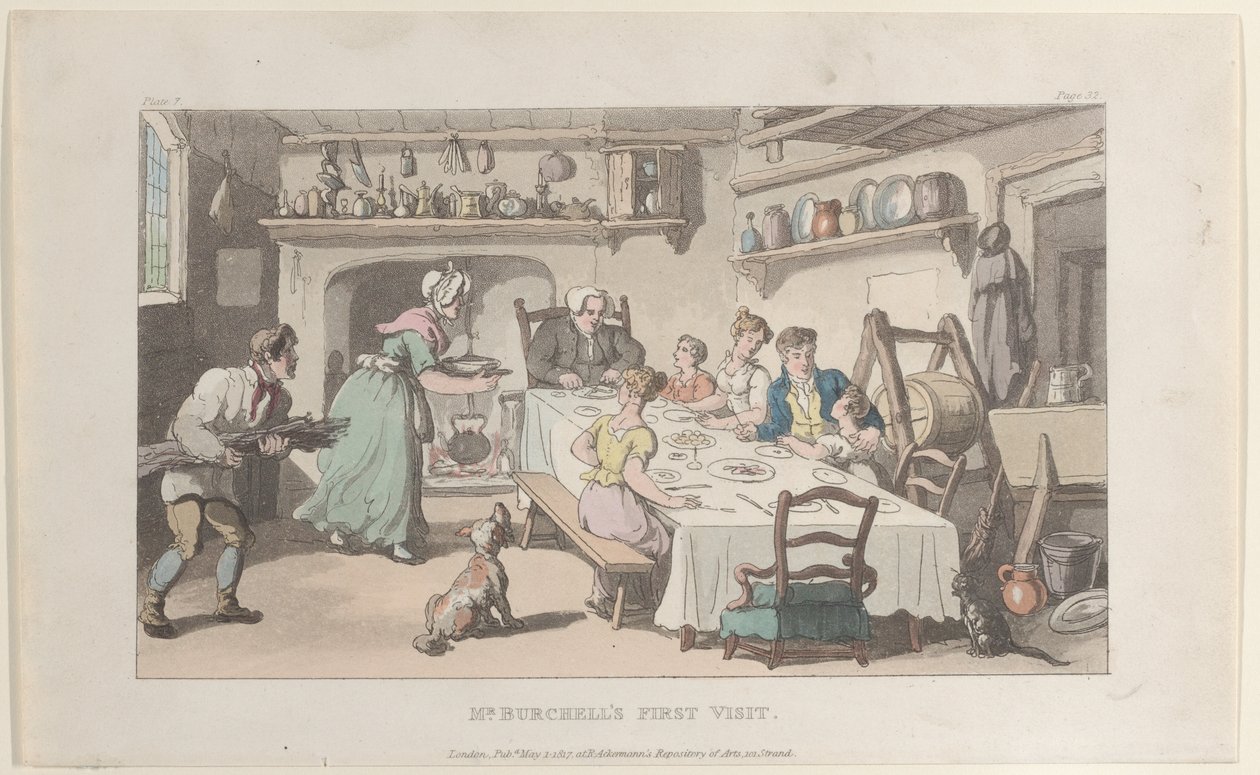 První návštěva pana Burchella, od vikáře z Wakefieldu, 1. května 1817, 1. května 1817. od Thomas Rowlandson