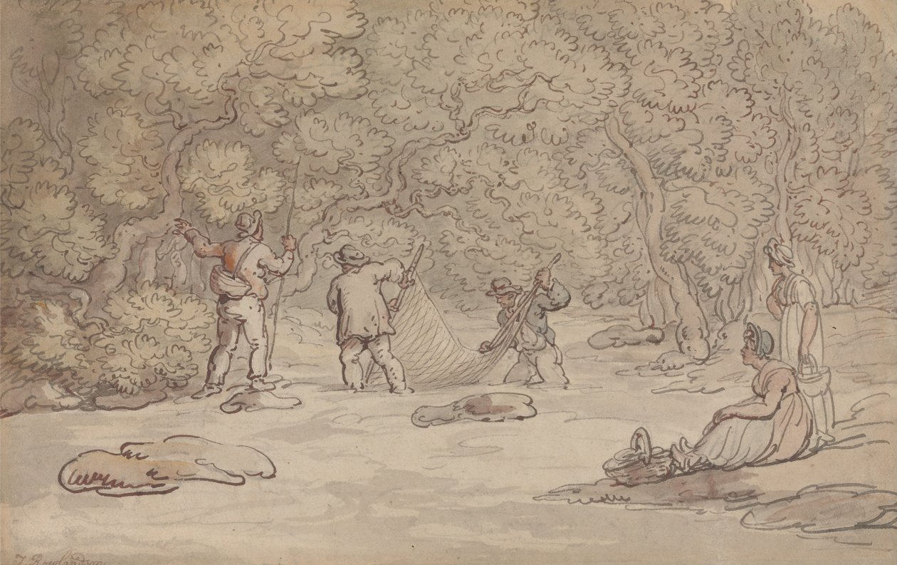 Oplocení lososového bazénu od Thomas Rowlandson