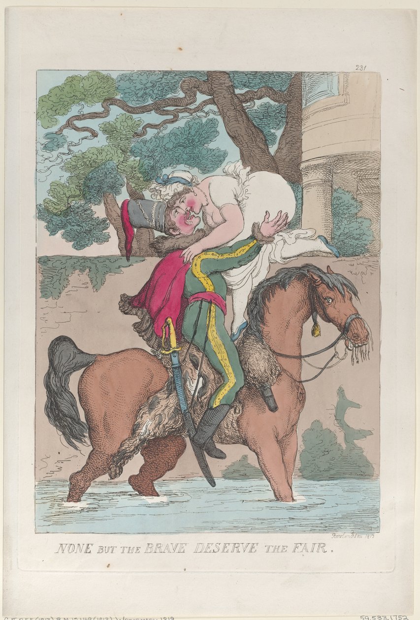 Nikdo, ale stateční si zaslouží férovku, 1813., 1813. od Thomas Rowlandson