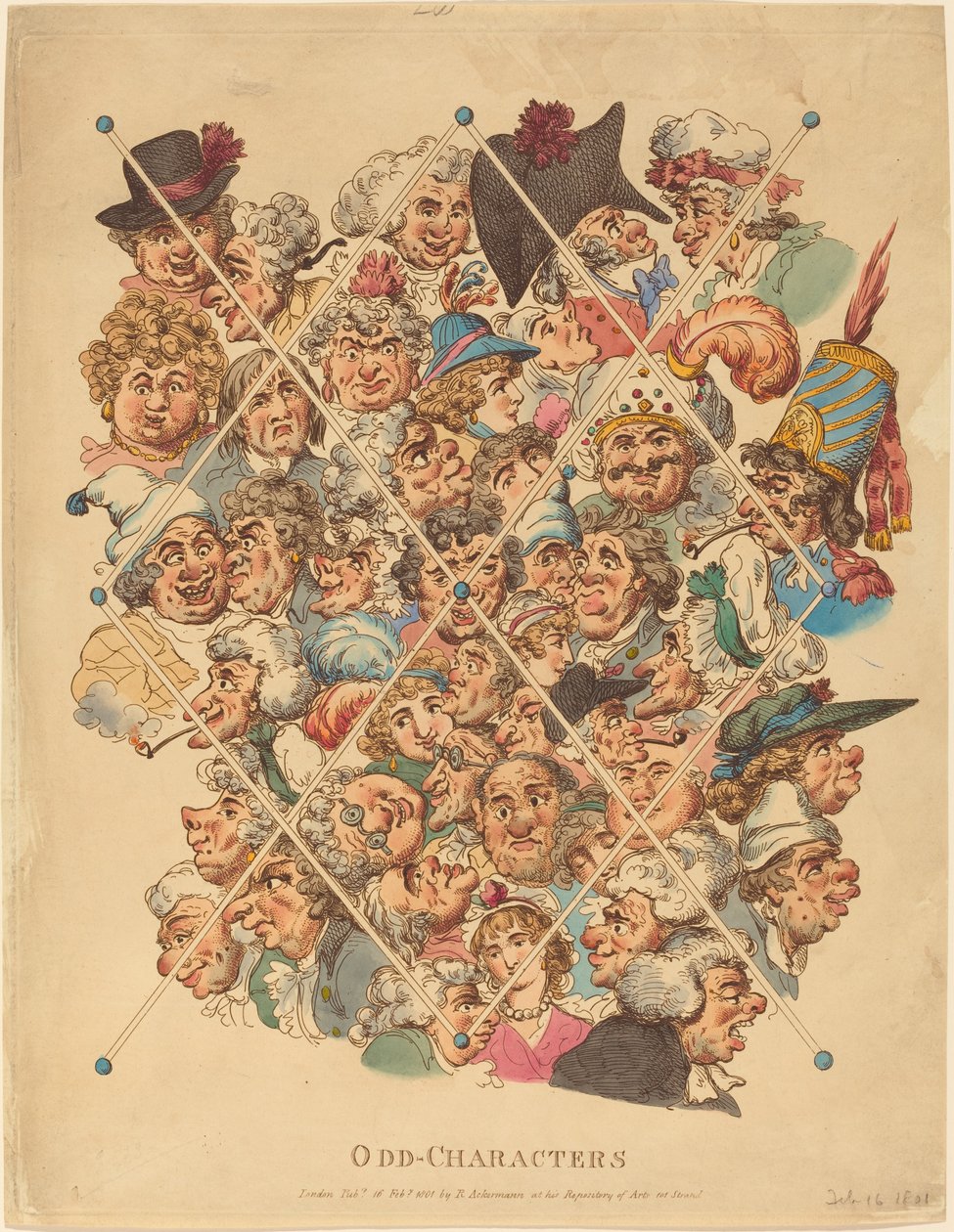 Liché znaky od Thomas Rowlandson