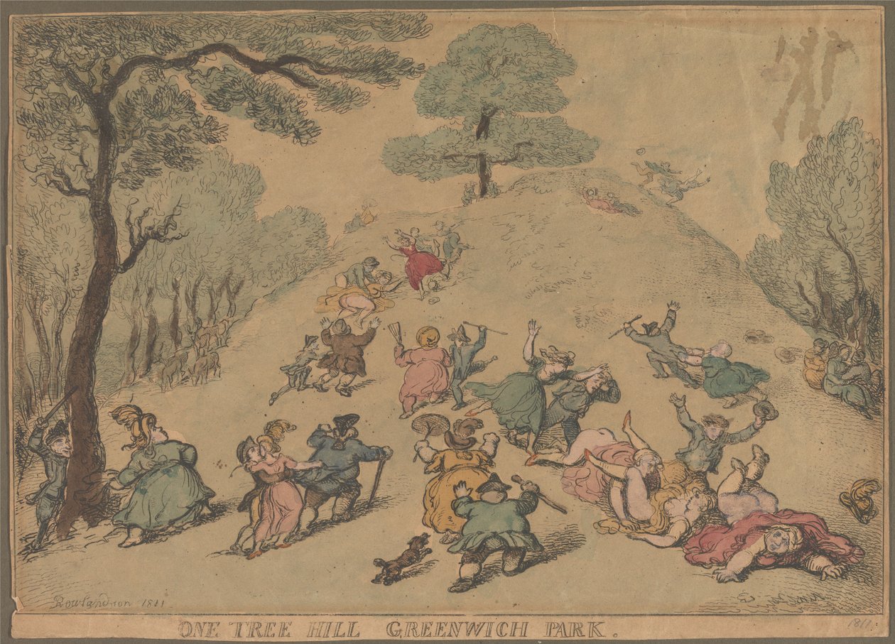 One Tree Hill, Greenwich Park od Thomas Rowlandson