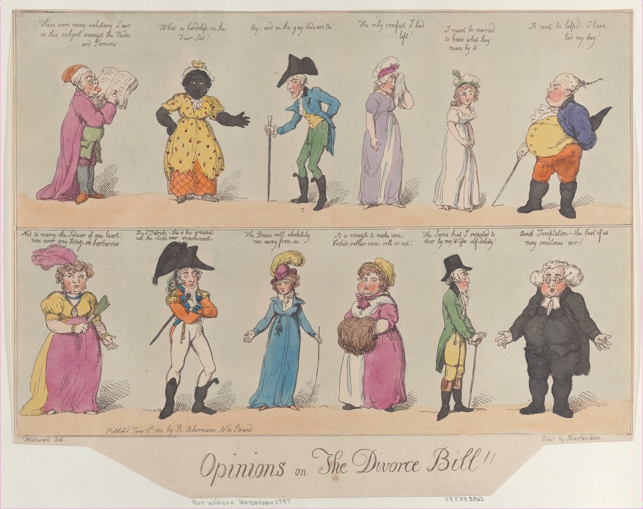Názory na The Divorce Bill!!, 2. června 1800., 2. června 1800. od Thomas Rowlandson