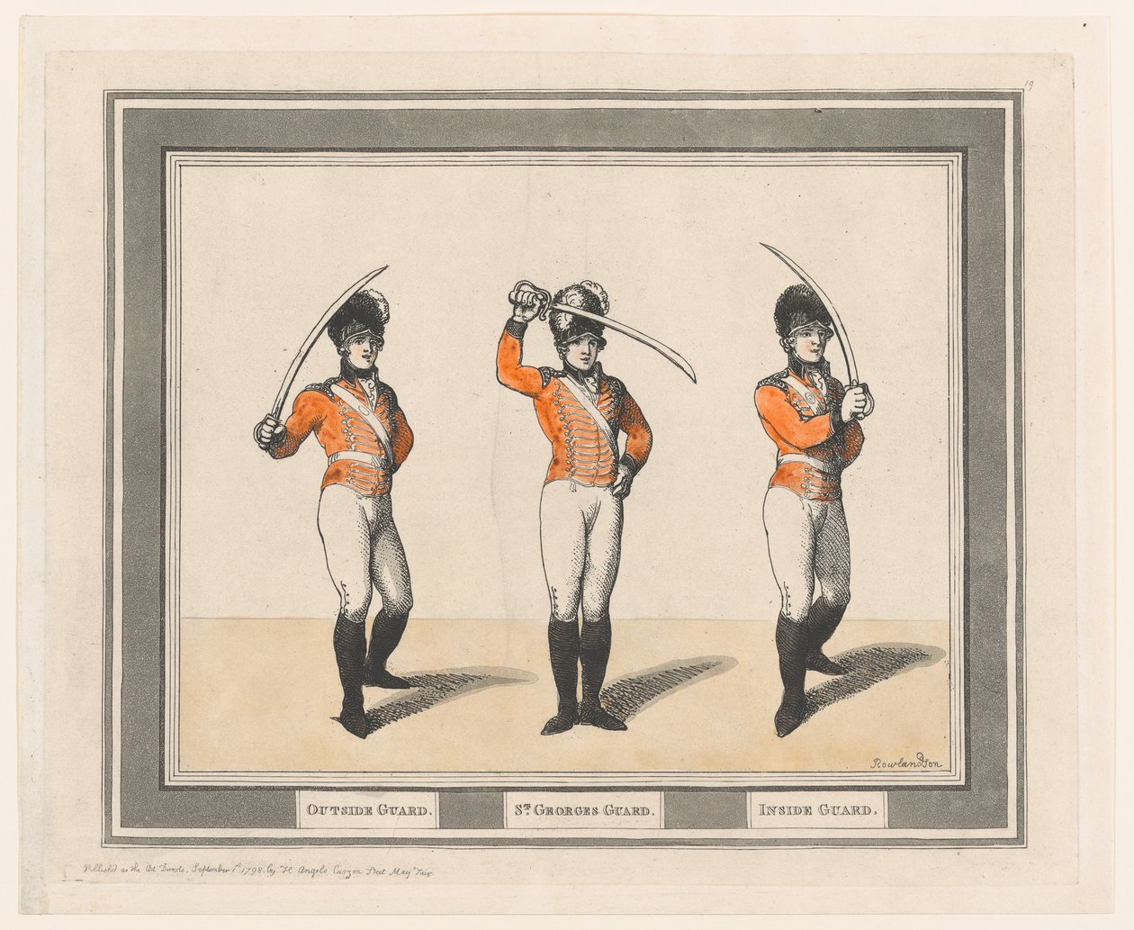 Vnější stráž, St. Georges Guard, Vnitřní stráž, 1. září 1798., 1. září 1798. od Thomas Rowlandson