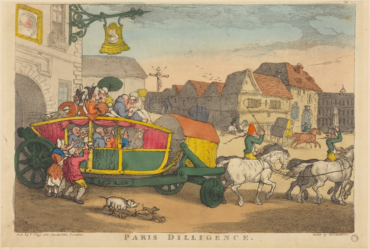 Paříž Diligence od Thomas Rowlandson