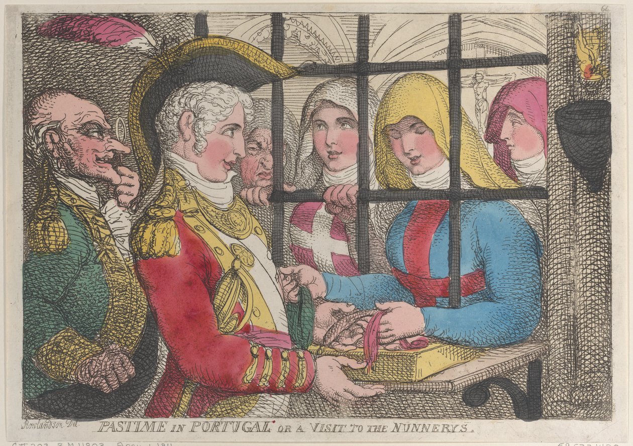 Zábava v Portugalsku aneb návštěva kláštera, 1. dubna 1811, 1. dubna 1811. od Thomas Rowlandson