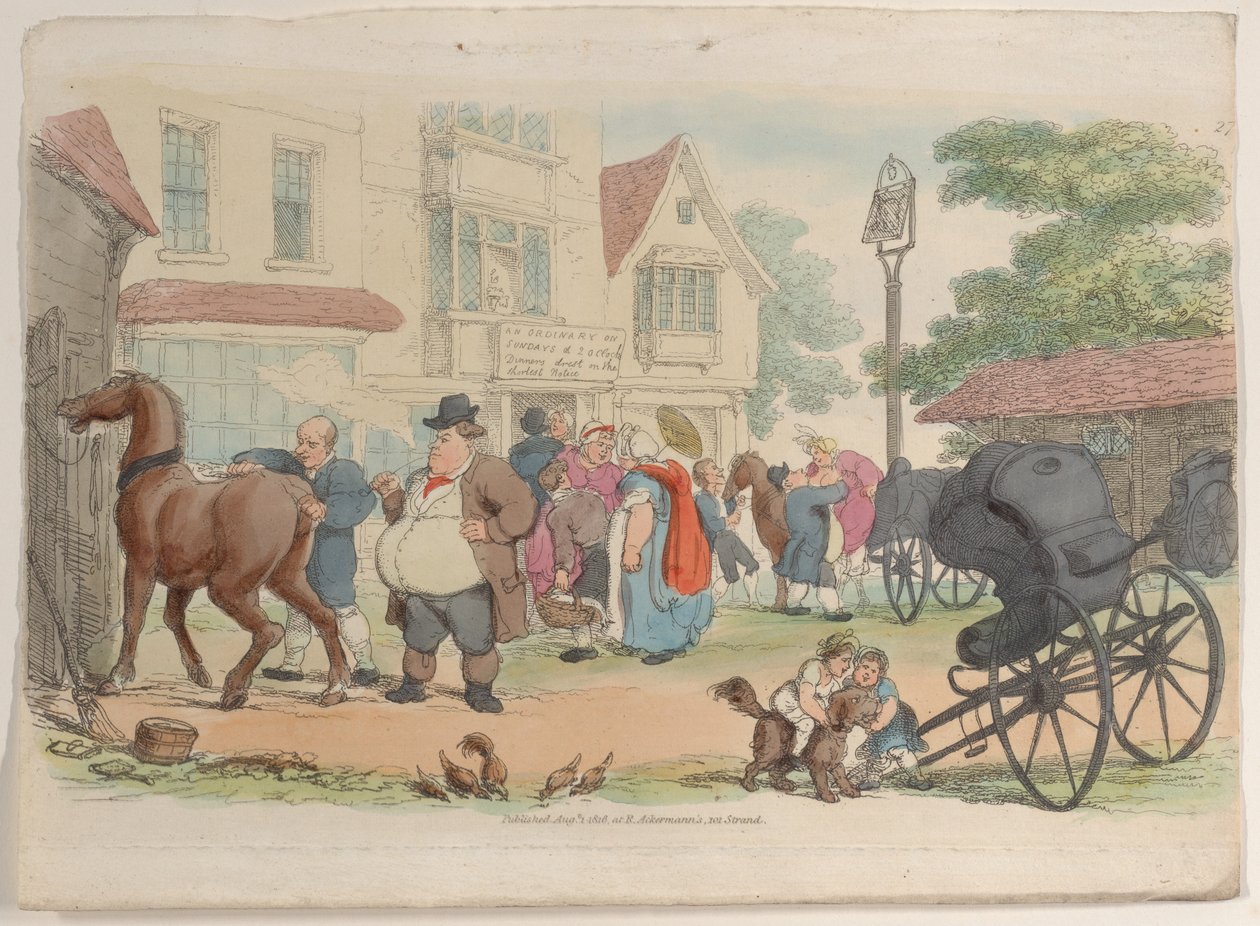 Talíř 27, z World in Miniature, 1816., 1816. od Thomas Rowlandson