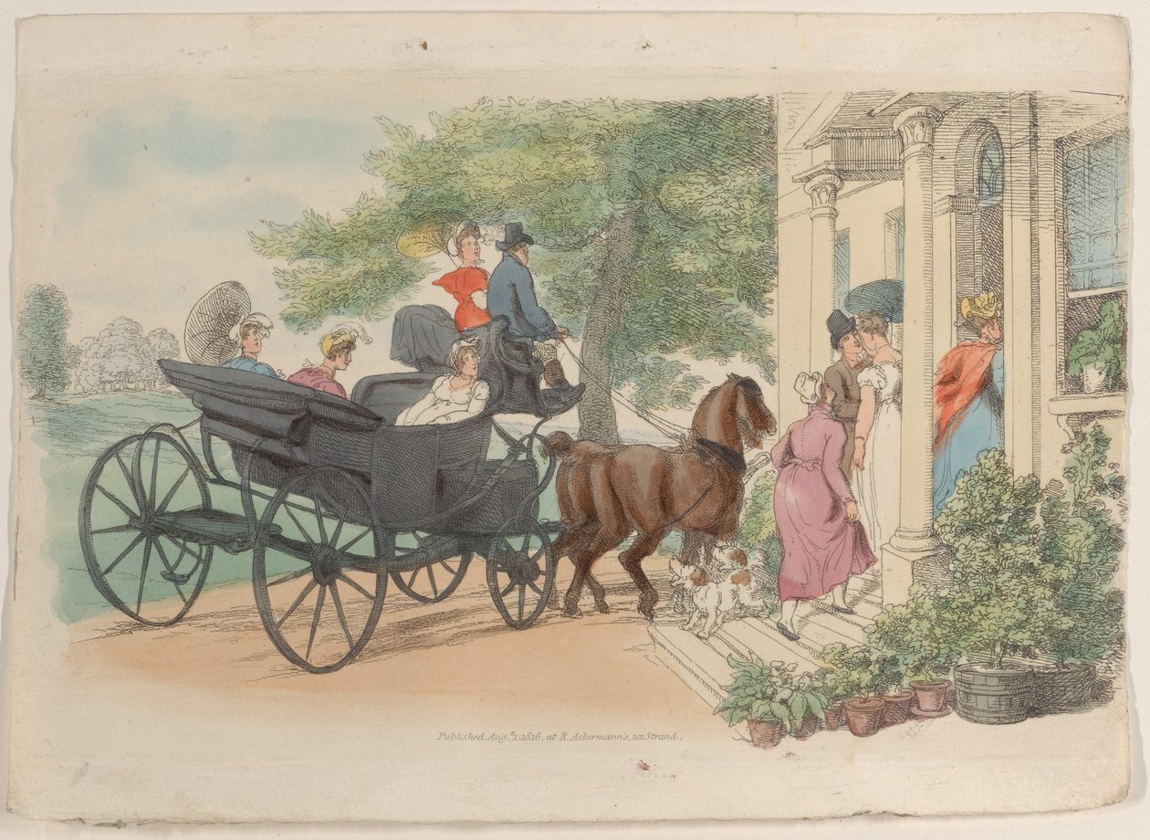 Talíř 28, z World in Miniature, 1816., 1816. od Thomas Rowlandson