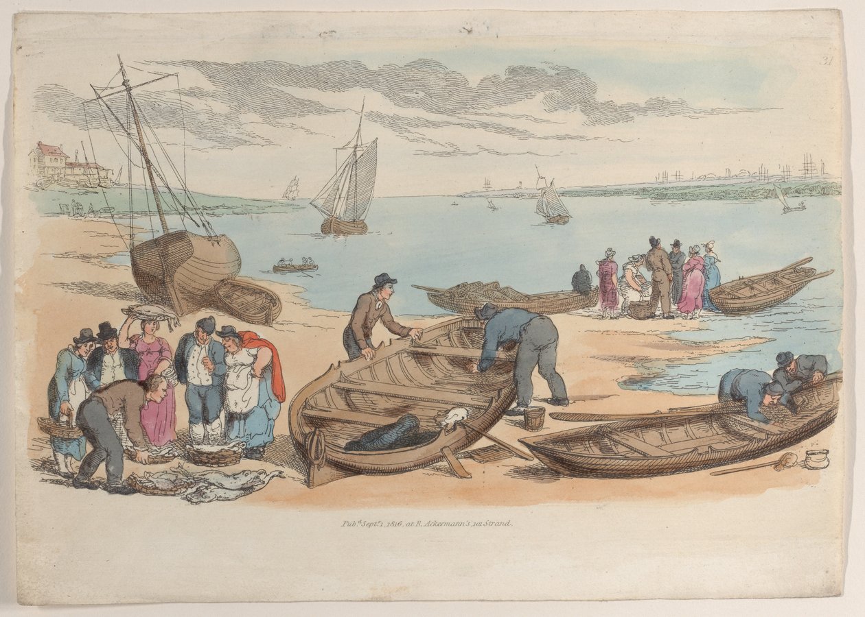 Talíř 31, z World in Miniature, 1816., 1816. od Thomas Rowlandson