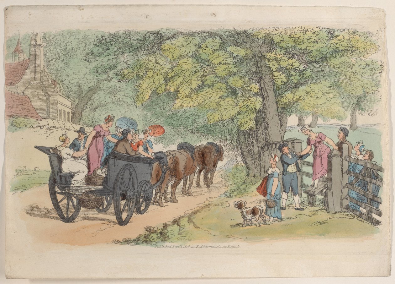 Talíř 33, z World in Miniature, 1816., 1816. od Thomas Rowlandson