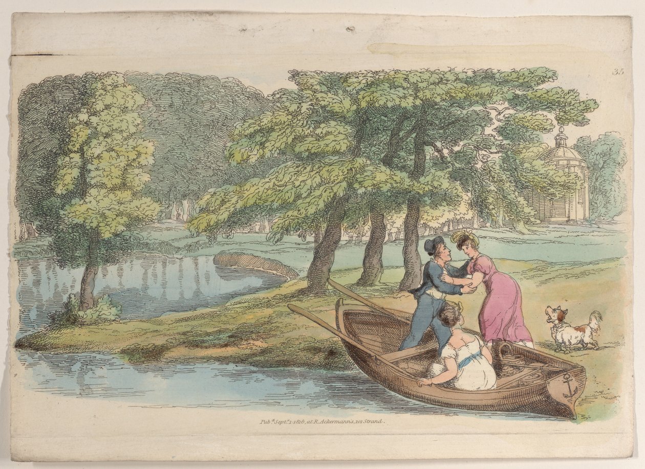 Talíř 35, z World in Miniature, 1816., 1816. od Thomas Rowlandson