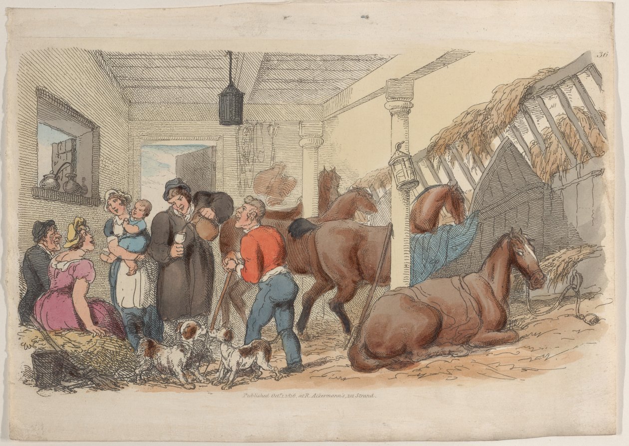Talíř 36, z World in Miniature, 1816., 1816. od Thomas Rowlandson
