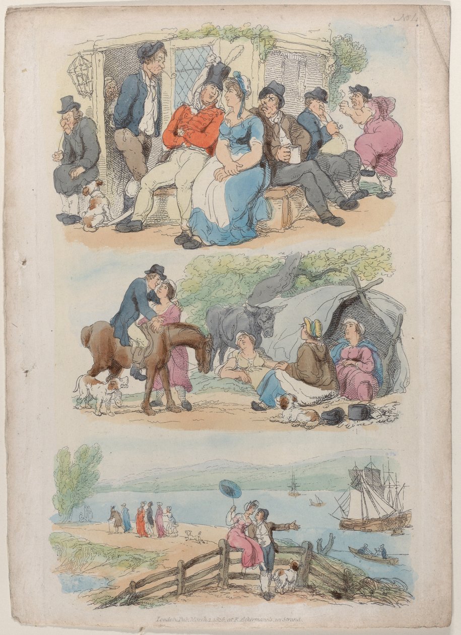 Deska 4: Nábor, z World in Miniature, 1816., 1816. od Thomas Rowlandson