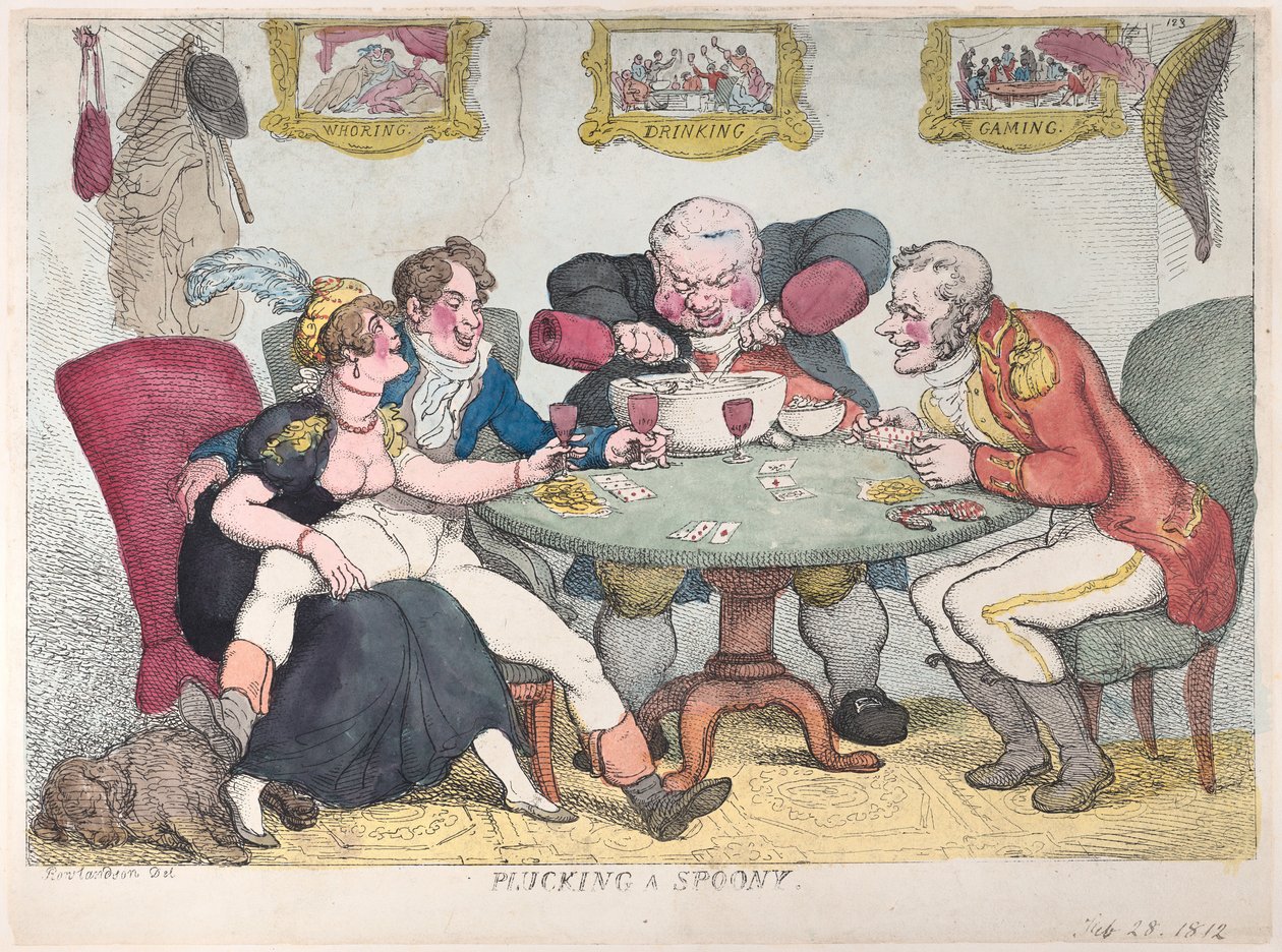 Drucking a Spoony, 28. února 1812, 28. února 1812. od Thomas Rowlandson