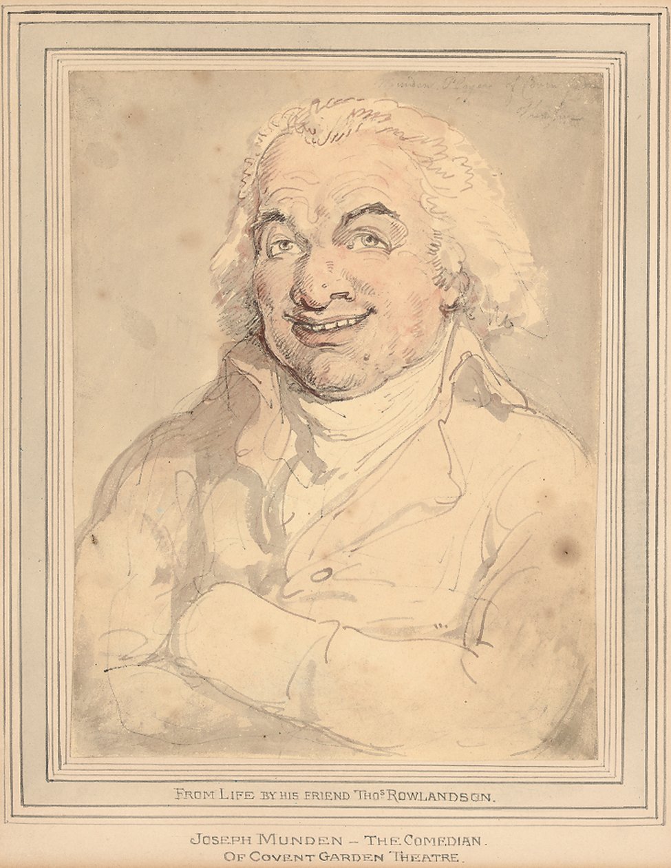 Portrét Josepha Mundena, dlouhý po prsa, v hnědém kabátě od Thomas Rowlandson