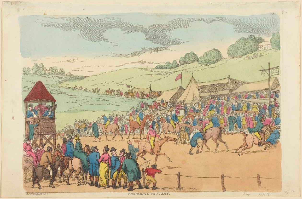 Příprava na zahájení od Thomas Rowlandson