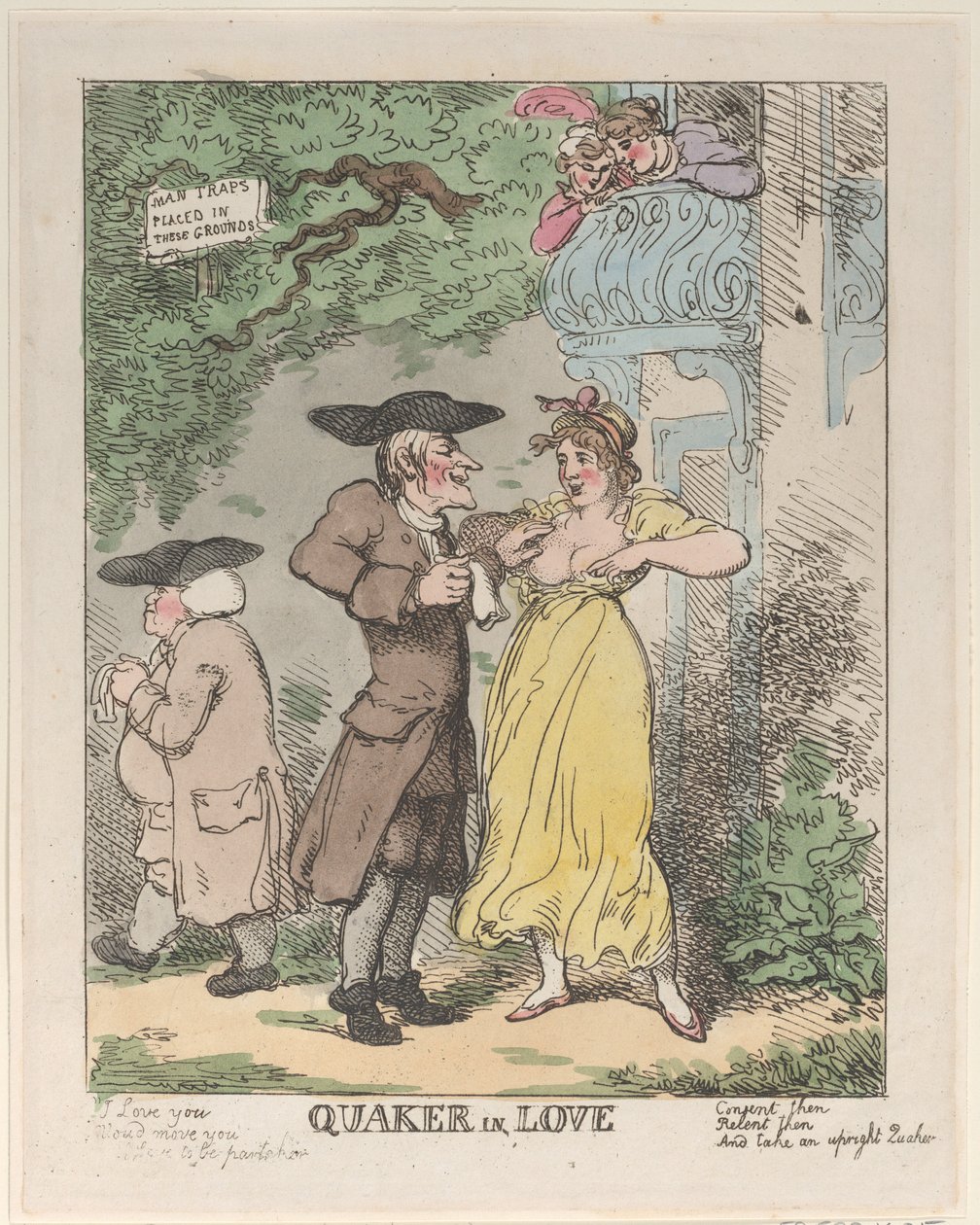 Zamilovaný kvaker, 1815., 1815. od Thomas Rowlandson