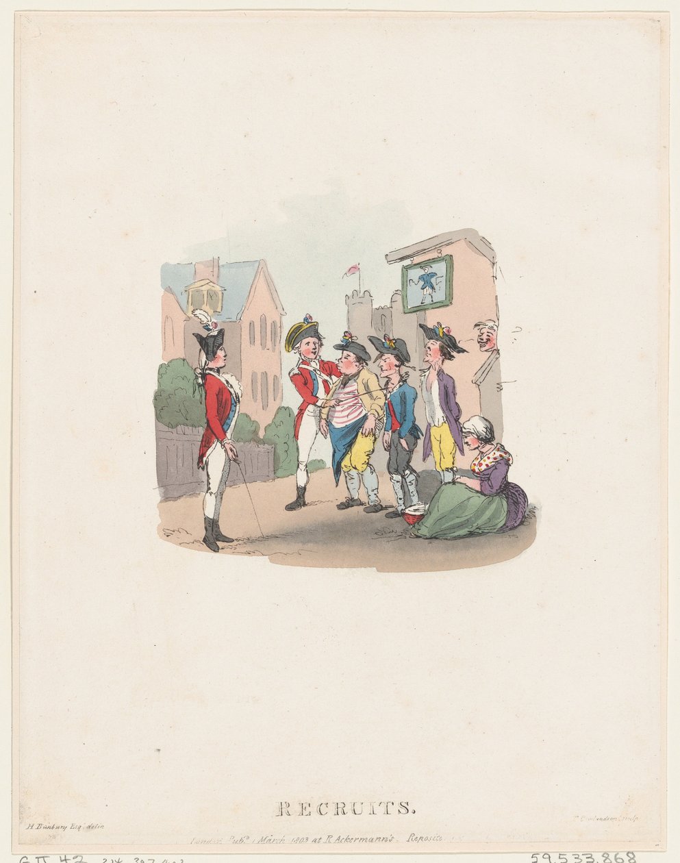 Rekruti, 1. března 1803, 1. března 1803. od Thomas Rowlandson