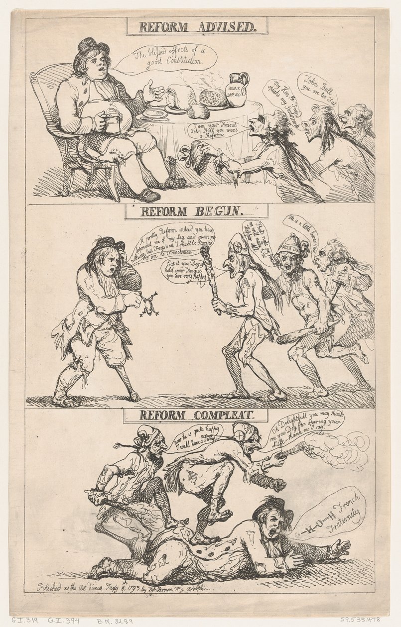 Reforma doporučena, reforma zahájena, reforma dokončena od Thomas Rowlandson