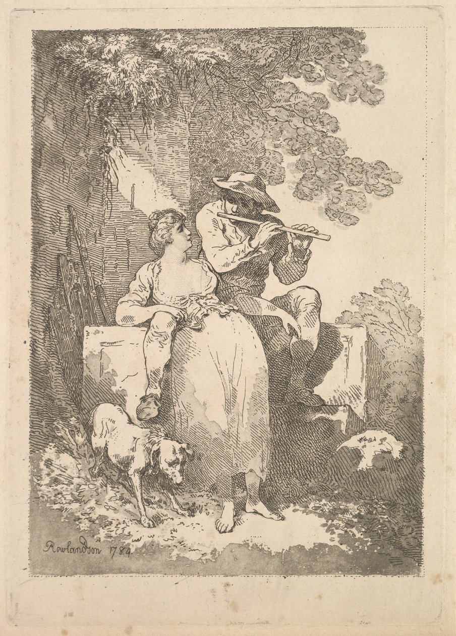 Odpočinek od práce za slunečných dnů, 1784-87. od Thomas Rowlandson