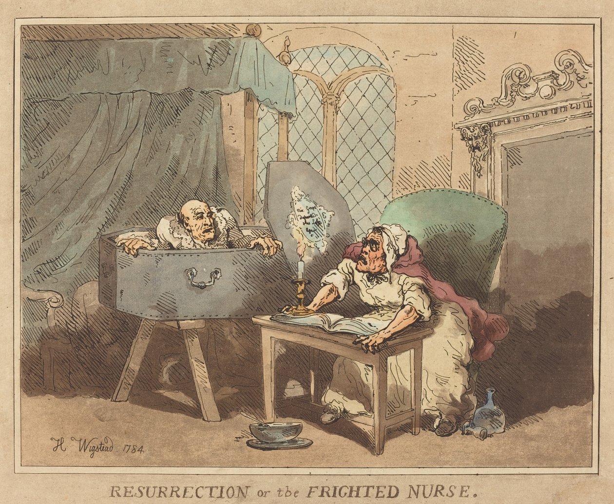 Vzkříšení aneb Vyděšená sestra od Thomas Rowlandson