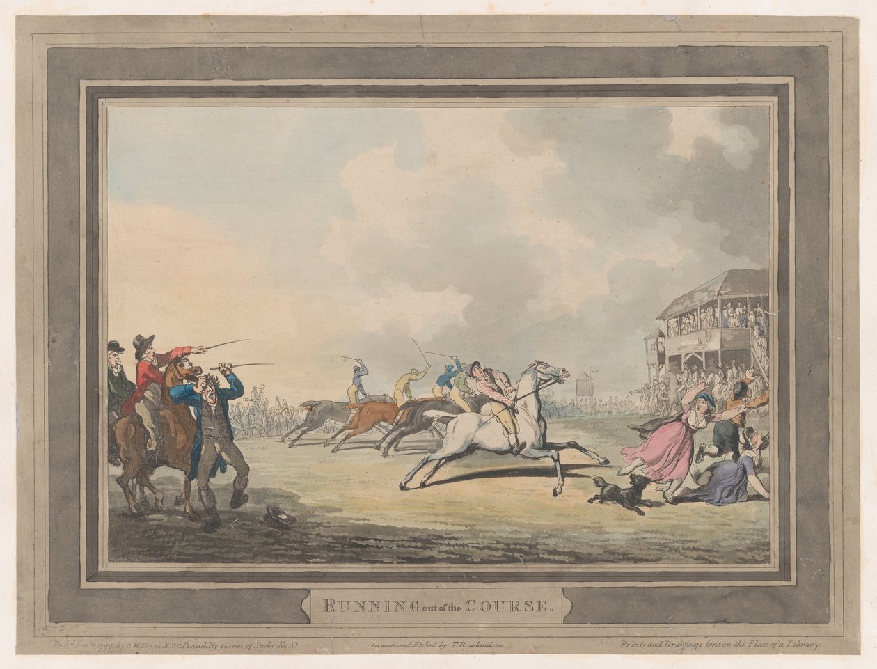 Vybíhá z kurzu, 1. ledna 1799, 1. ledna 1799. od Thomas Rowlandson