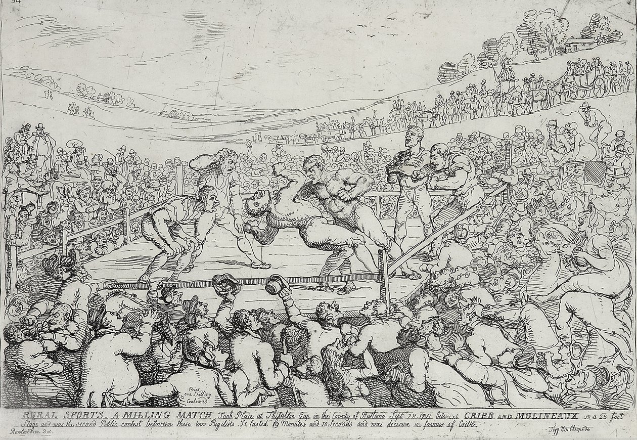 Venkovské sporty – Milling Match, 28. září od Thomas Rowlandson