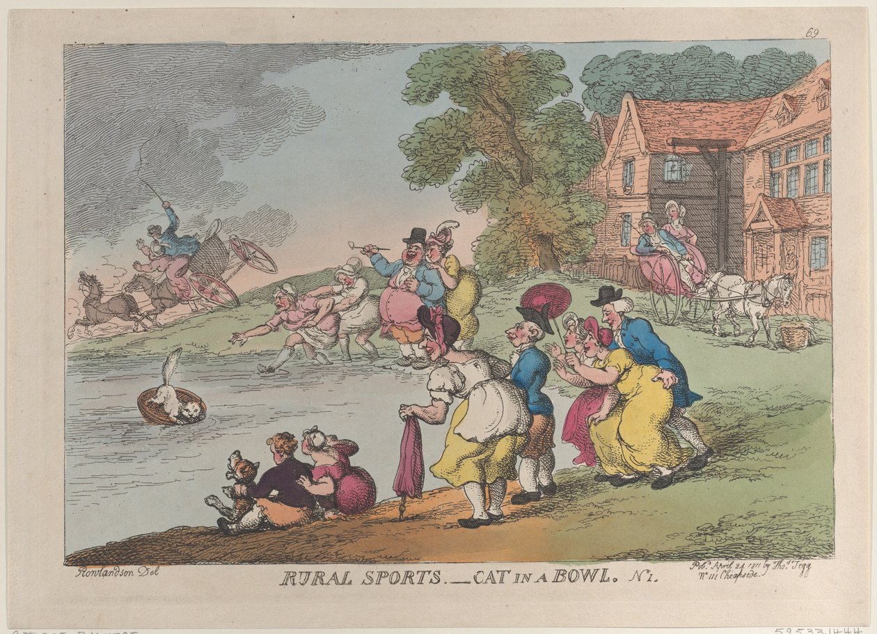 Venkovské sporty: Kočka v misce, 24. dubna 1811., 24. dubna 1811. od Thomas Rowlandson