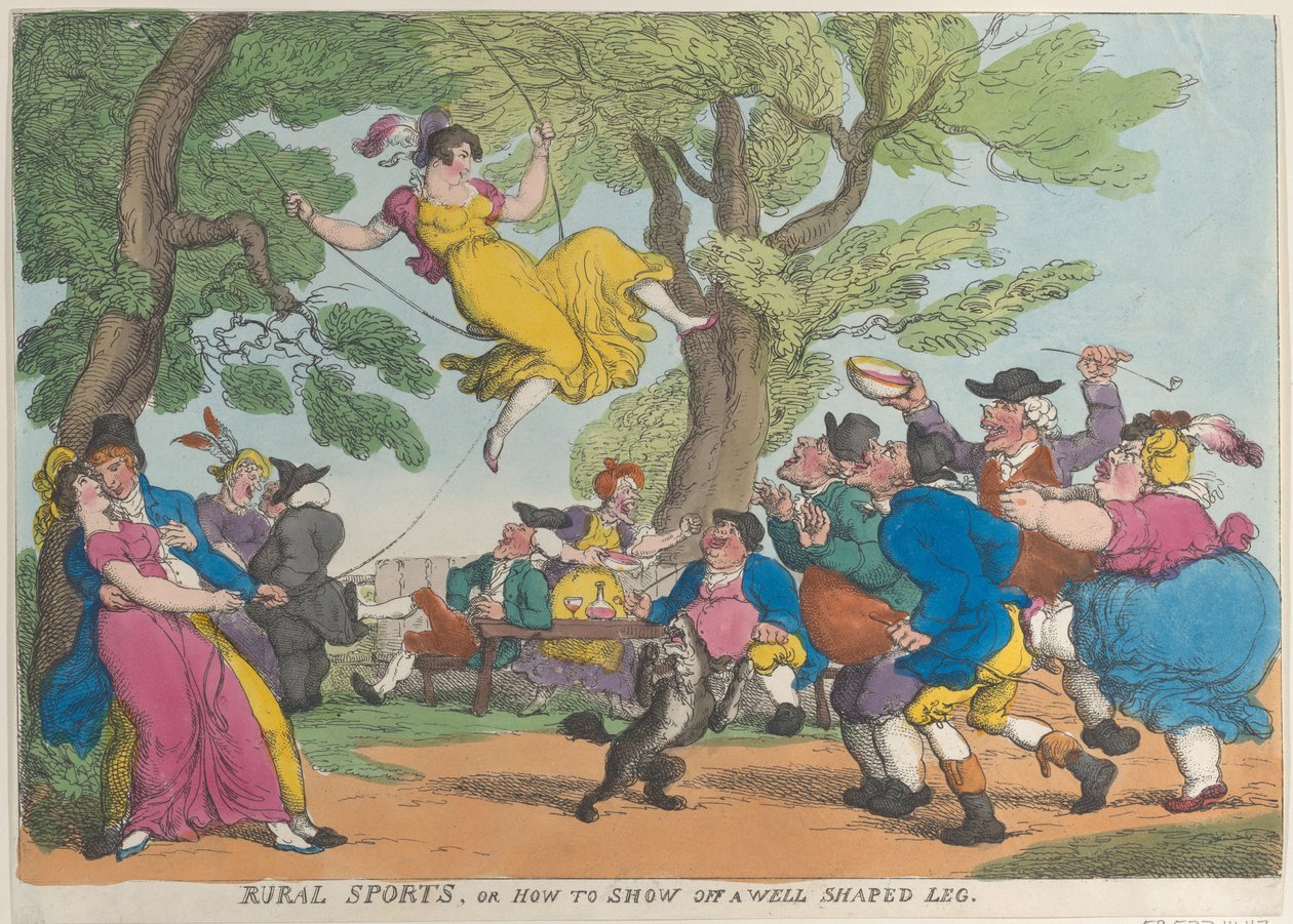 Venkovský sport aneb jak předvést dobře tvarovanou nohu, říjen 1811, říjen 1811. od Thomas Rowlandson