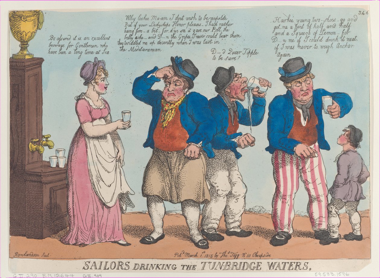 Sailors Drinking the Tunbridge Waters, 1. března 1815, 1. března 1815. od Thomas Rowlandson