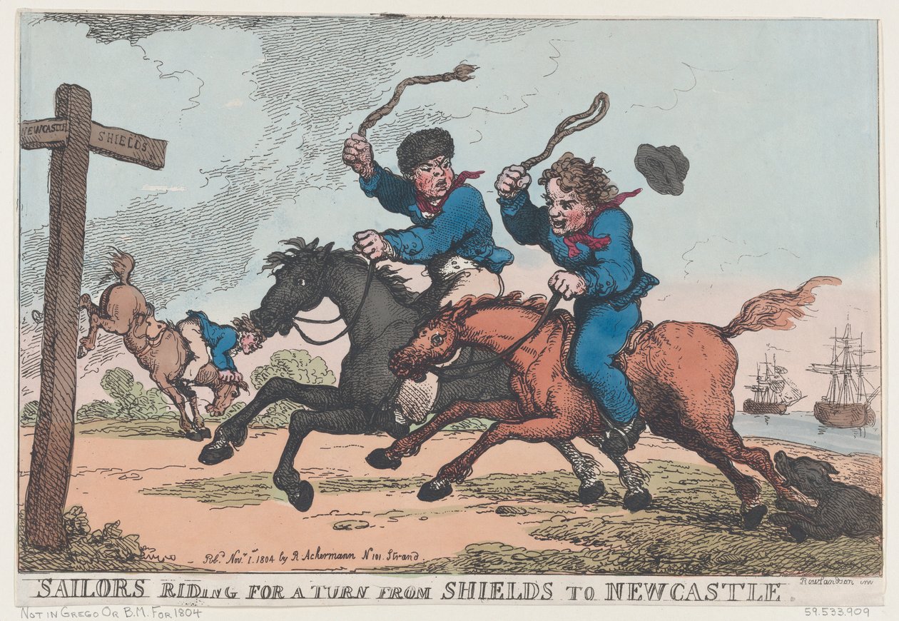 Sailors Riding for A Turn from Shields to Newcastle, 1 November 1804, 1, November 1804. od Thomas Rowlandson