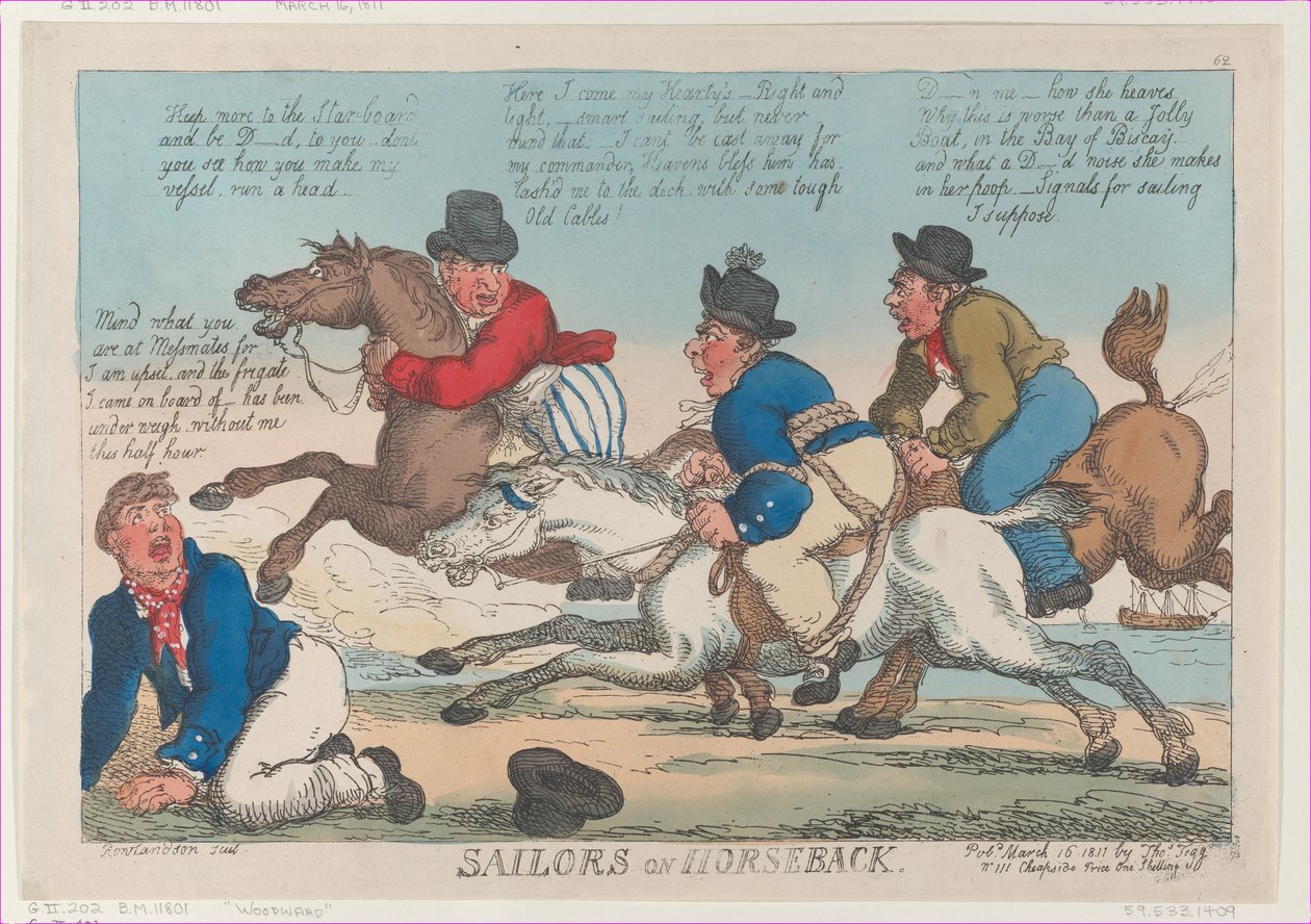 Námořníci na koni, 16. března 1811., 16. března 1811. od Thomas Rowlandson