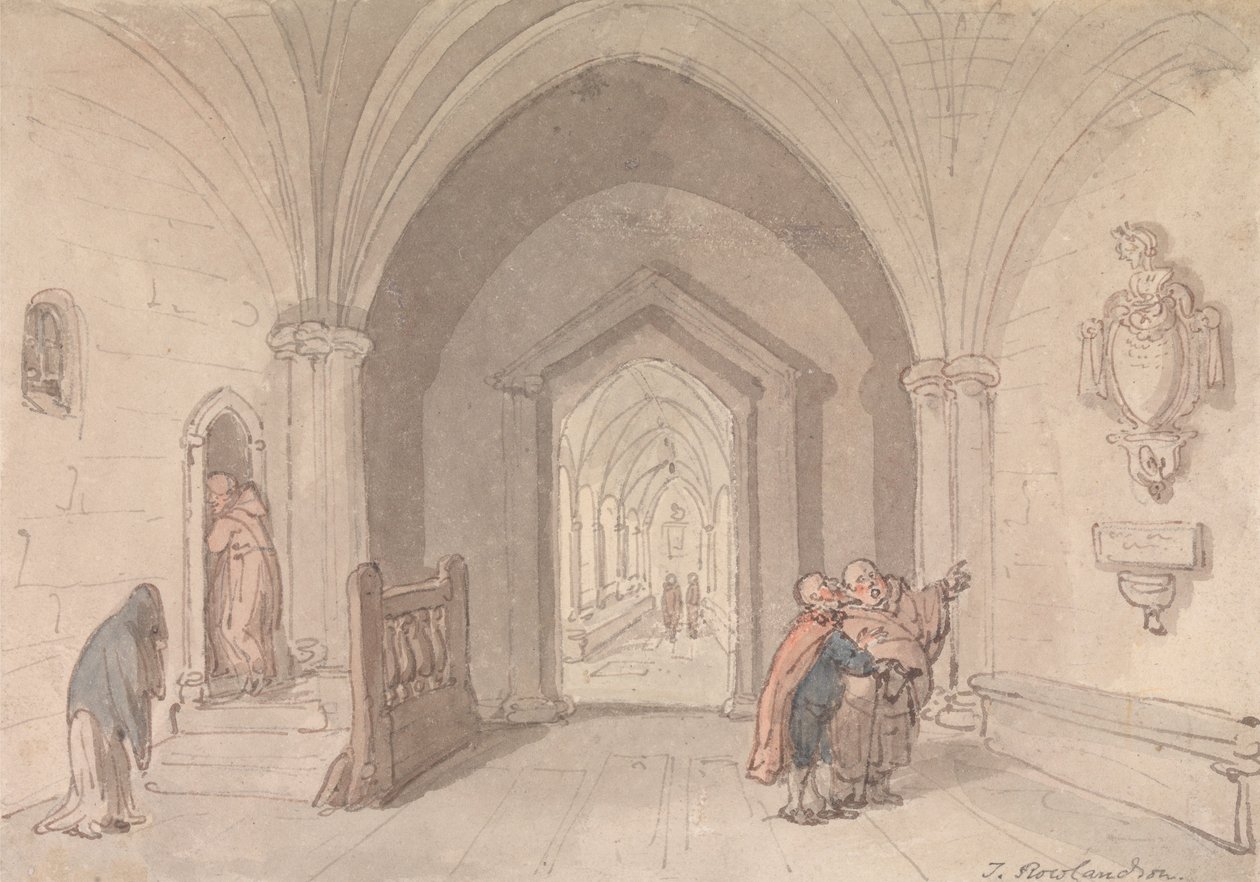 Scéna v klášteře od Thomas Rowlandson