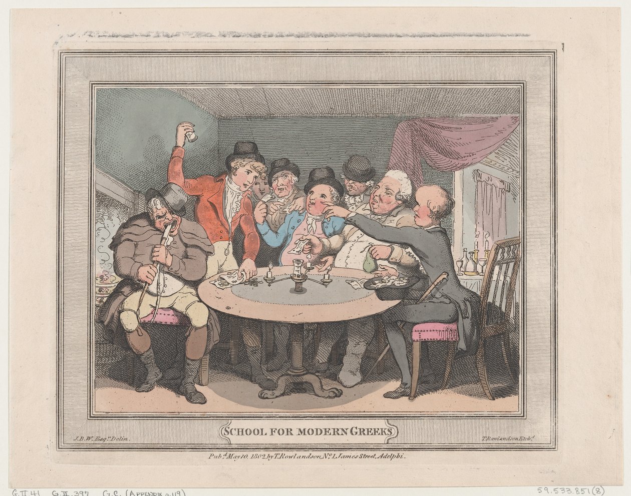 Škola pro moderní Řeky, 10. května 1802., 10. května 1802. od Thomas Rowlandson