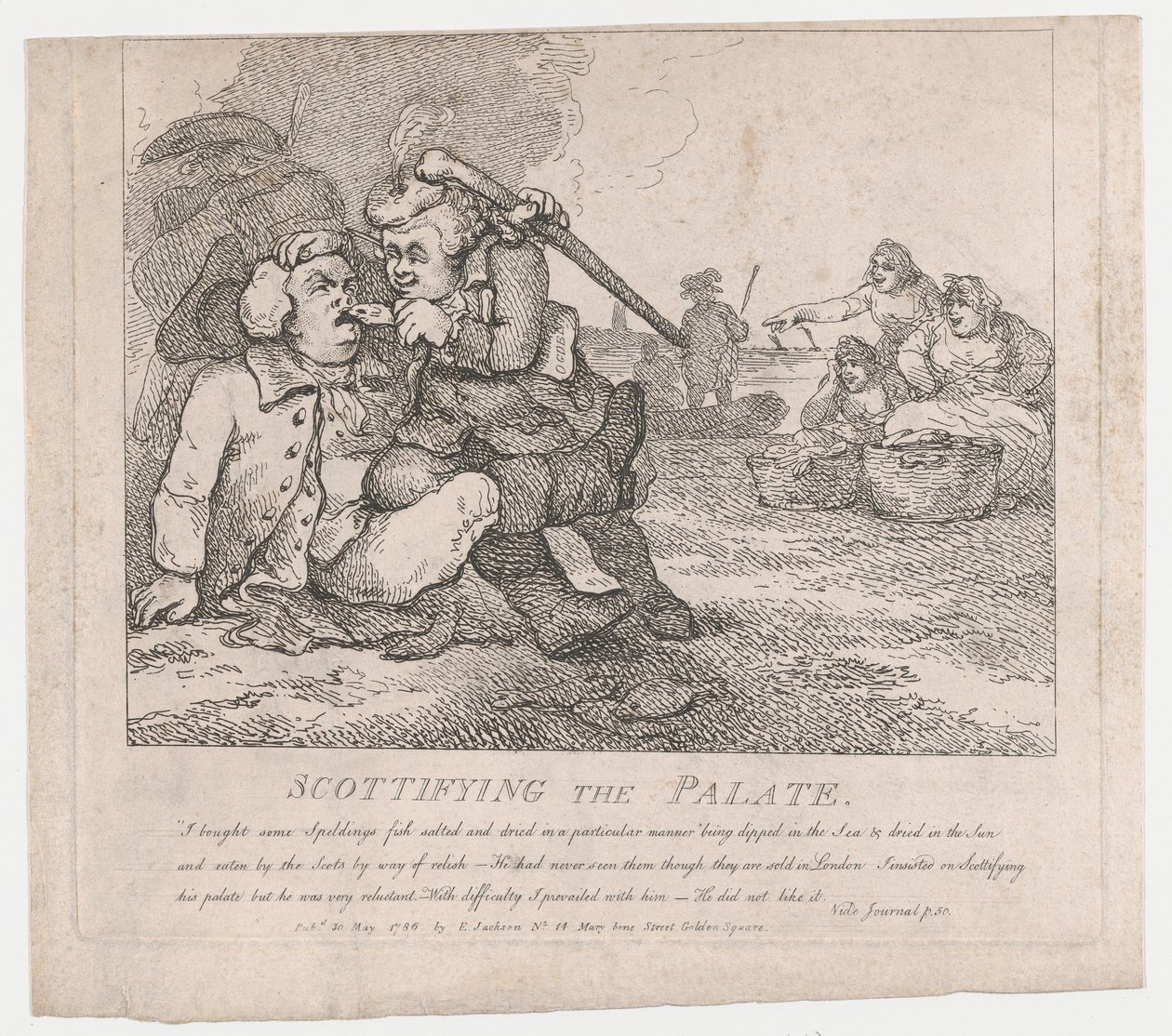 Scottifying the Palate Malebné krásy Boswell, část první, 30. května, ..., 30. května 1786. od Thomas Rowlandson