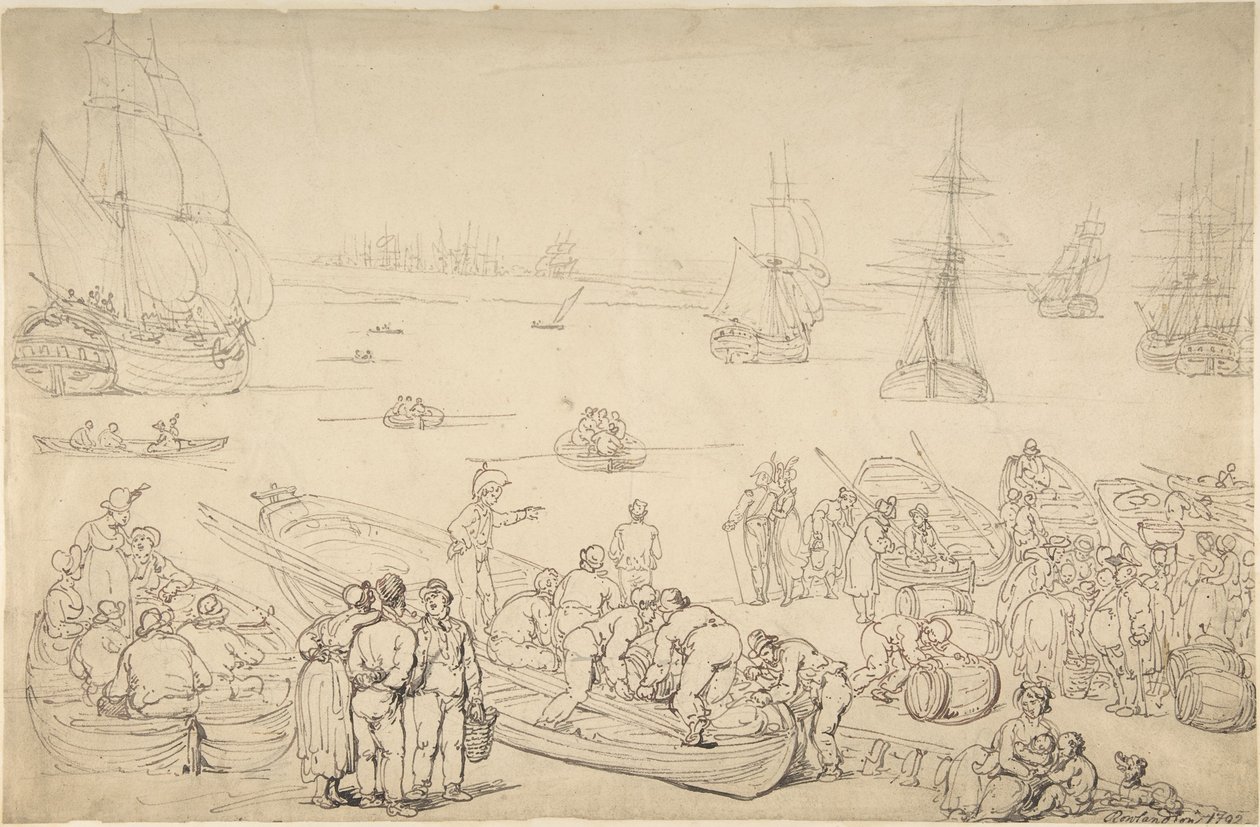 Přístav od Thomas Rowlandson