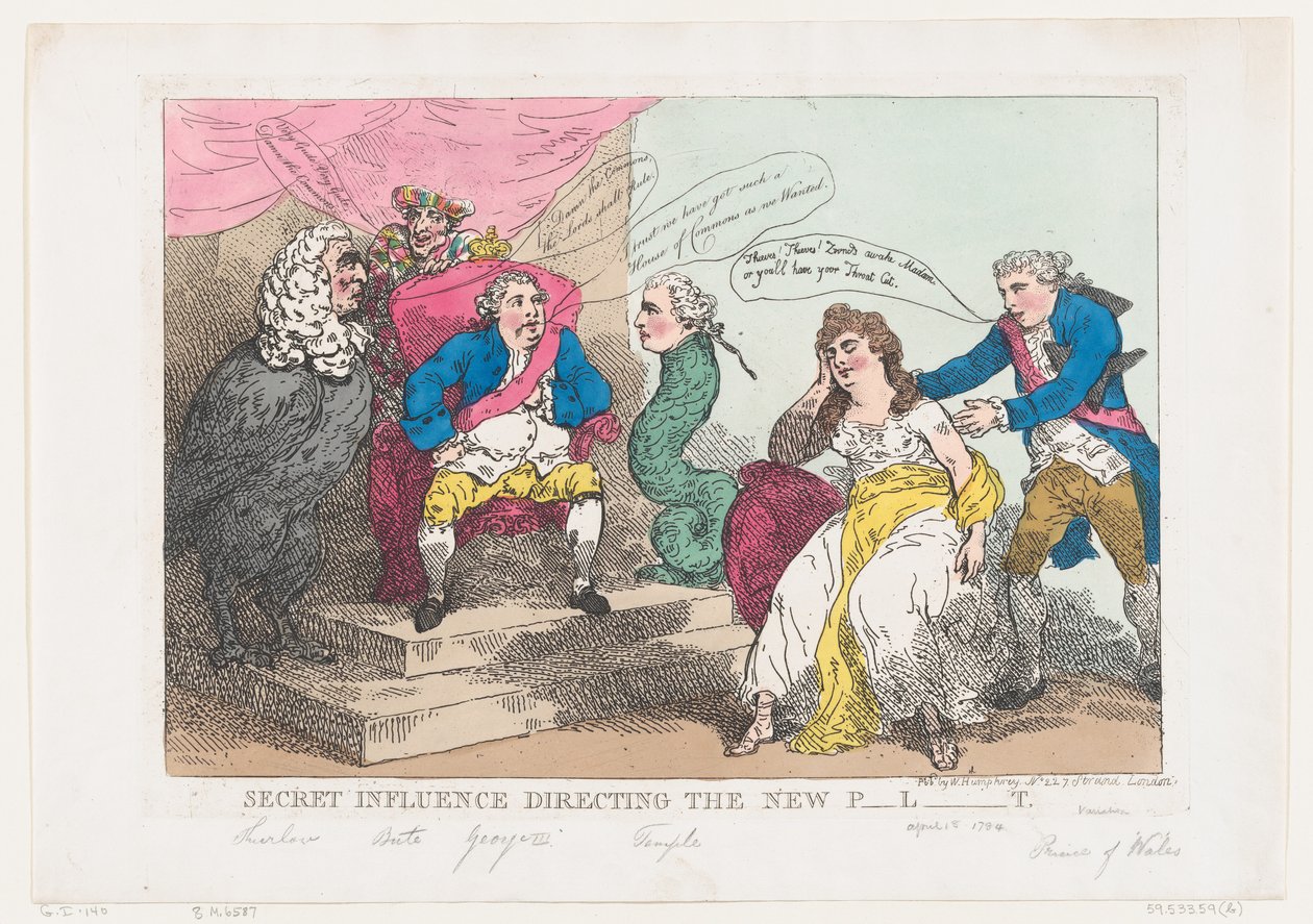 Tajný vliv režie The New P-l-t [Parlament], 18. května 1784., 18. května 1784. od Thomas Rowlandson