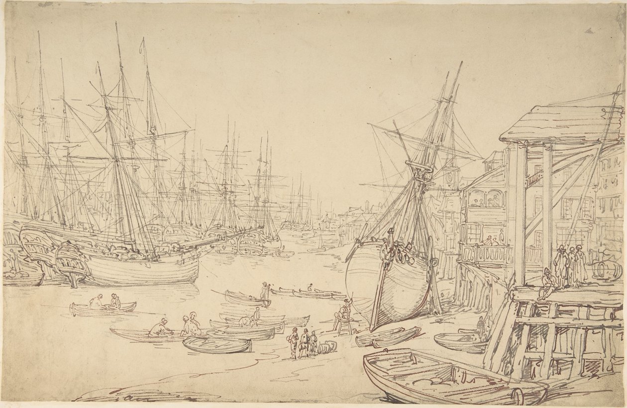 Loděnice, Greenwich od Thomas Rowlandson