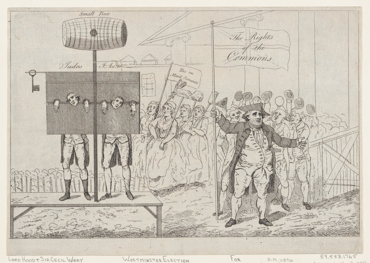 Sir Cecil Wray v pranýři, 7. května 1784, 7. května 1784. od Thomas Rowlandson