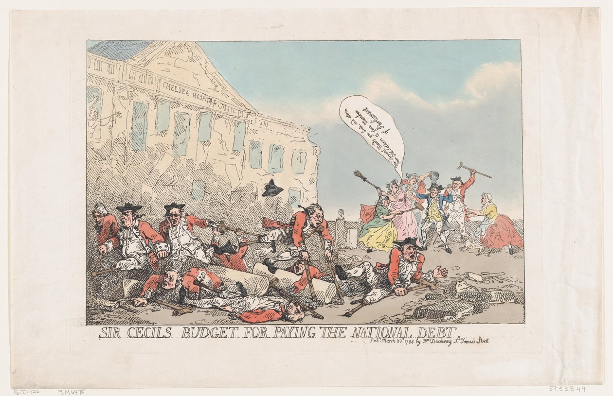 Sir Cecils Budget For Pay The National Debt, 30. března 1784, 30. března 1784. od Thomas Rowlandson