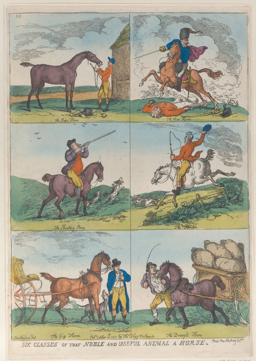 Šest tříd ušlechtilého a užitečného zvířete koně, 10. října 1811, 10. října 1811. od Thomas Rowlandson